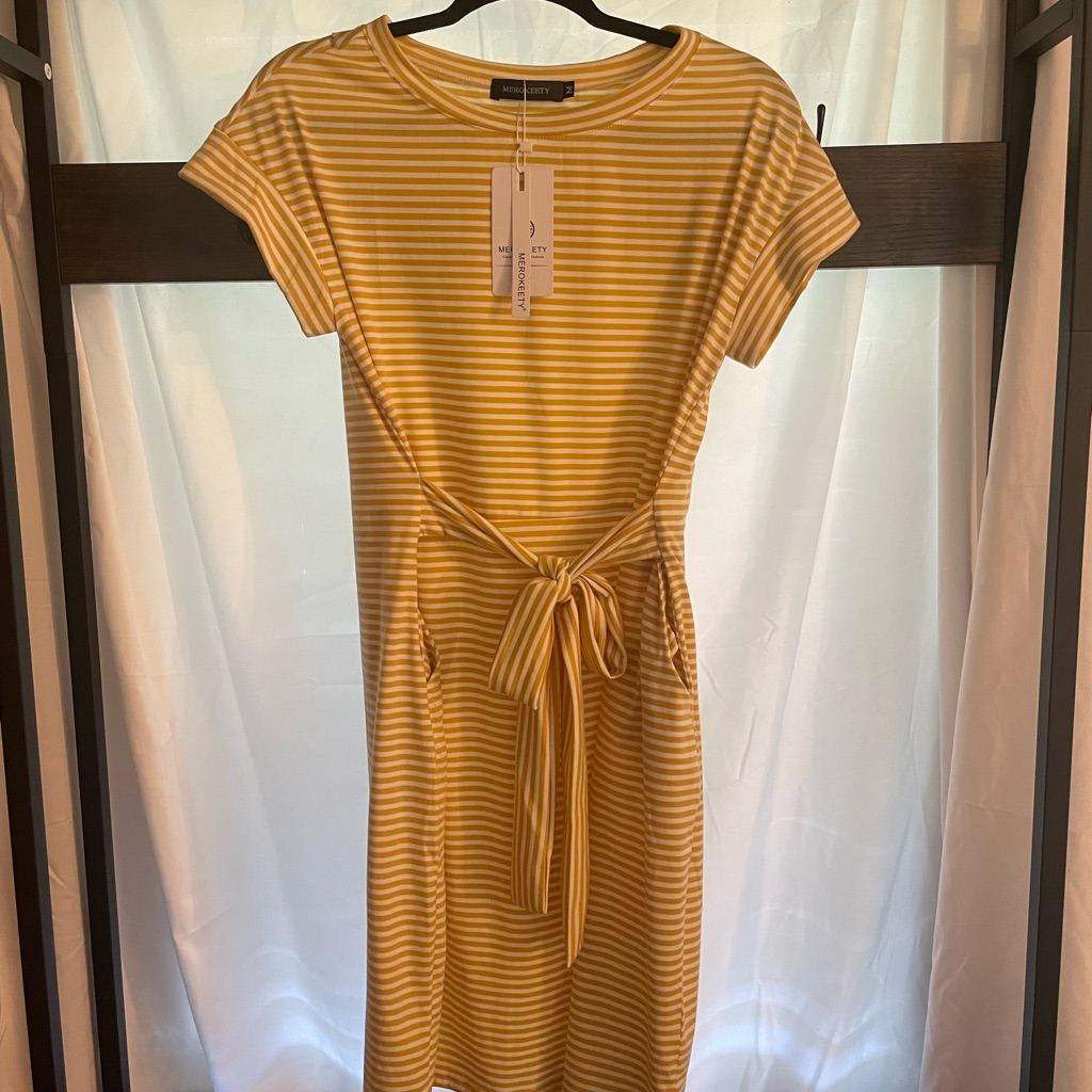 Merokeety Yellow Midi Dress